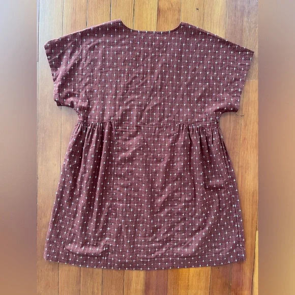 NWOT Madewell Jacquard Dolman-Sleeve Mini Dress - Medium - Burnt Orange - Picture 9 of 9